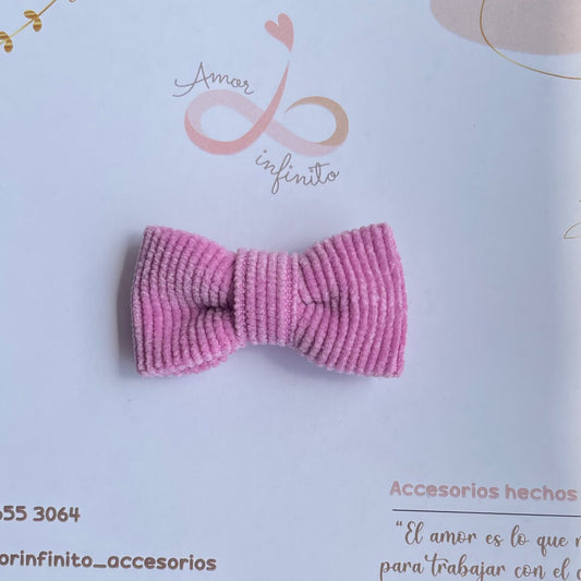 Moño Roma rosa pana