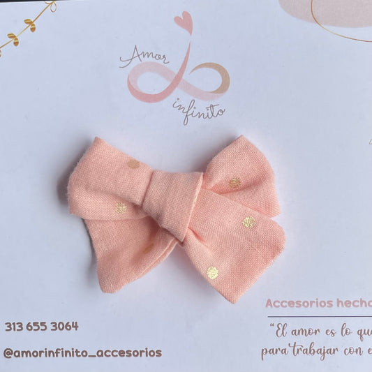 Verona pequeño Salmon lunares dorados