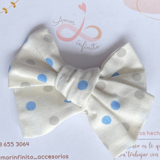 Verona Grande Blanco con lunares azules