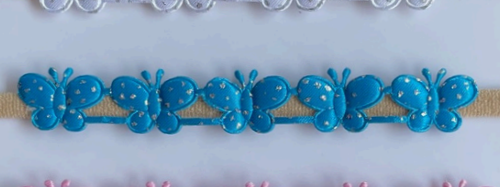 Alejandria mariposas Azules con dorado