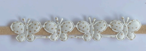 Alejandria mariposas Crema con dorado
