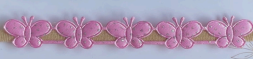 Alejandria mariposas rosadas con dorado